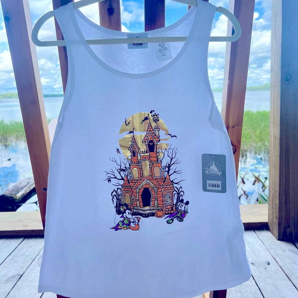 Disney Halloween Tank Top with Haunted House Design